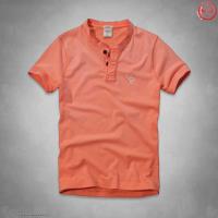 heren abercrombie and fitch henley tee korte t-shirt moose logo oranje Sport Novel k5lce210